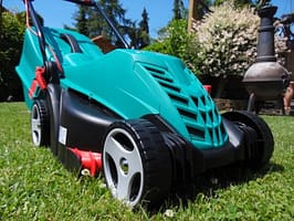lawn mower at work