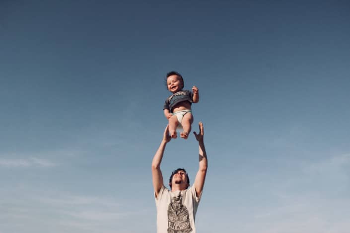 a father and a baby